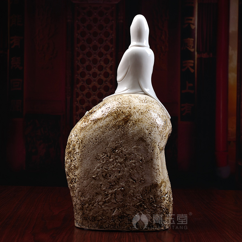 Yutang dai household its art porcelain goddess of mercy guanyin bodhisattva furnishing articles/rock guanyin D16-222