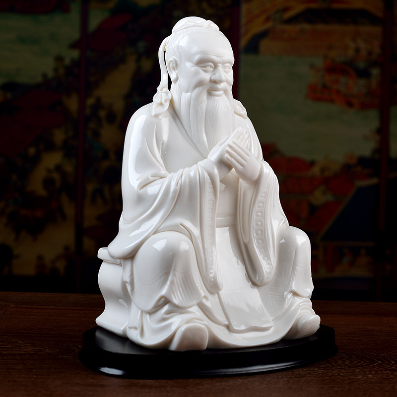 Yutang dai graduated from China white porcelain furnishing articles to send the teacher xie ShiEn mattress model/Confucius statute D01-022