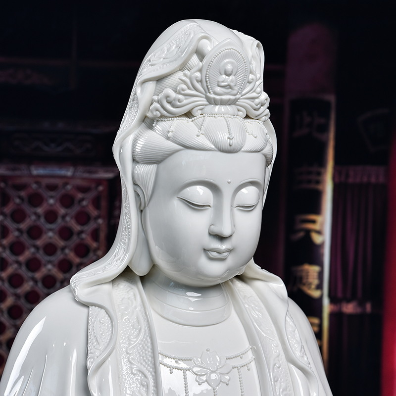 Yutang dai large ceramic Buddha handicraft avalokitesvara/108 cm Gao Lilian guanyin D12-33