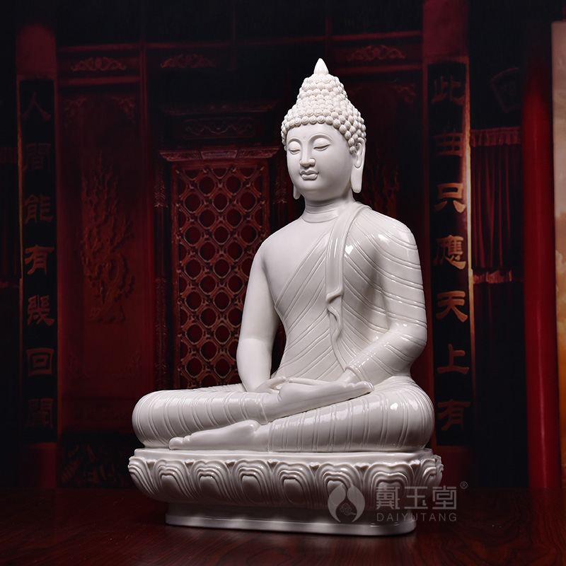 Yutang dai dehua white porcelain modelling/shakyamuni Buddha statues of Buddha furnishing articles Thailand dacheng period D18-25