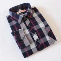 Spring pure cotton old rough men long sleeved shirt all cotton plate casual shirt