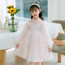 Childrens Clothing Autumn Dress Princess Dresses 2022 Autumn Models Korean Version New Girl Fluffy Yarn Dress Children Spring And Autumn Dress Dress