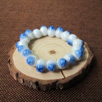 Fresh ice cracked ceramic beaded bracelet handstring couple jewelry female student gift Jingdezhen ceramic jewelry