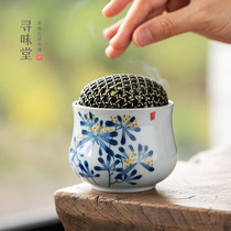 Hand painted Chinese classical aroma|Zen ceramic aroma furnace study room for the literate ceramic ceramic furnace meeting place a tea ceramic scripture