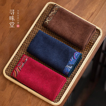 Embroidery cotton cotton tablet suction tea towel | Tea table fabric Zen tea pad dabble tea table toilet