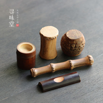 Creative Natural Bamboo Settlement|Cover pot Gato Tea Room library supplies Kung Fu Tea Ceremony Accessories