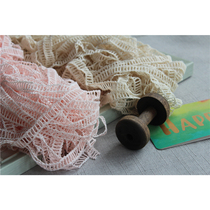 Deep beige pink cotton thread braided stairs lattice water soluble lace able to wear silk with outlet clothing DIY handmade accessories