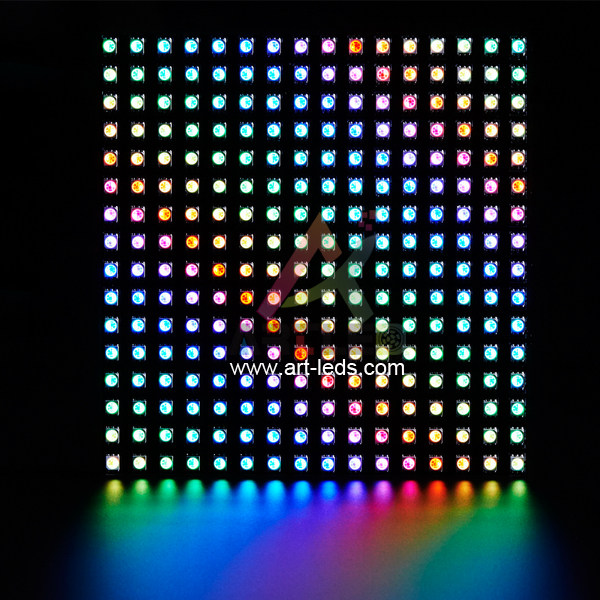 像素屏ws2812b sk6812点阵16cm*16cm全彩led幻彩可编程dc5v柔性屏_不