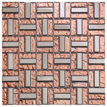 European plated glass mosaic tile transparent brick TV background wall puzzle KTV bar living room wall tile