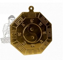 Feng Shui town house evil evil spirits lucky copper mirror Pure copper flat mirror doorway home Qiankun Taiji Nine palace Gossip mirror
