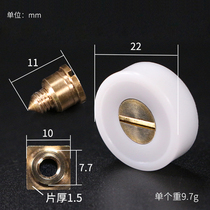 Old-fashioned aluminum alloy push-pull screen door and window pulley U-rail roller screen window household copper core wheel European-style screen window wheel accessories