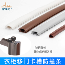 Monléchie Wardrobe Moving Door Sealing Strip Balcony Door Anticollision Bar BREAK DOOR WINDPROOF SLOT STYLE CABINET DUST STRIP