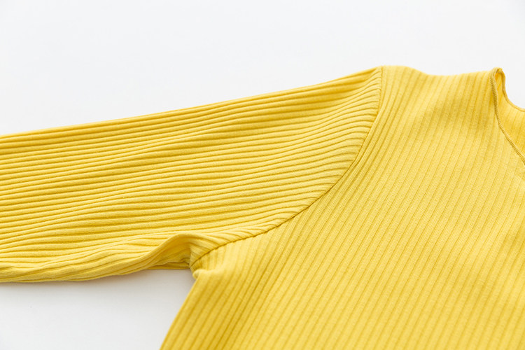 实拍 秋冬喇叭袖修身百搭螺纹棉圆领多色打底衫针织长袖上衣