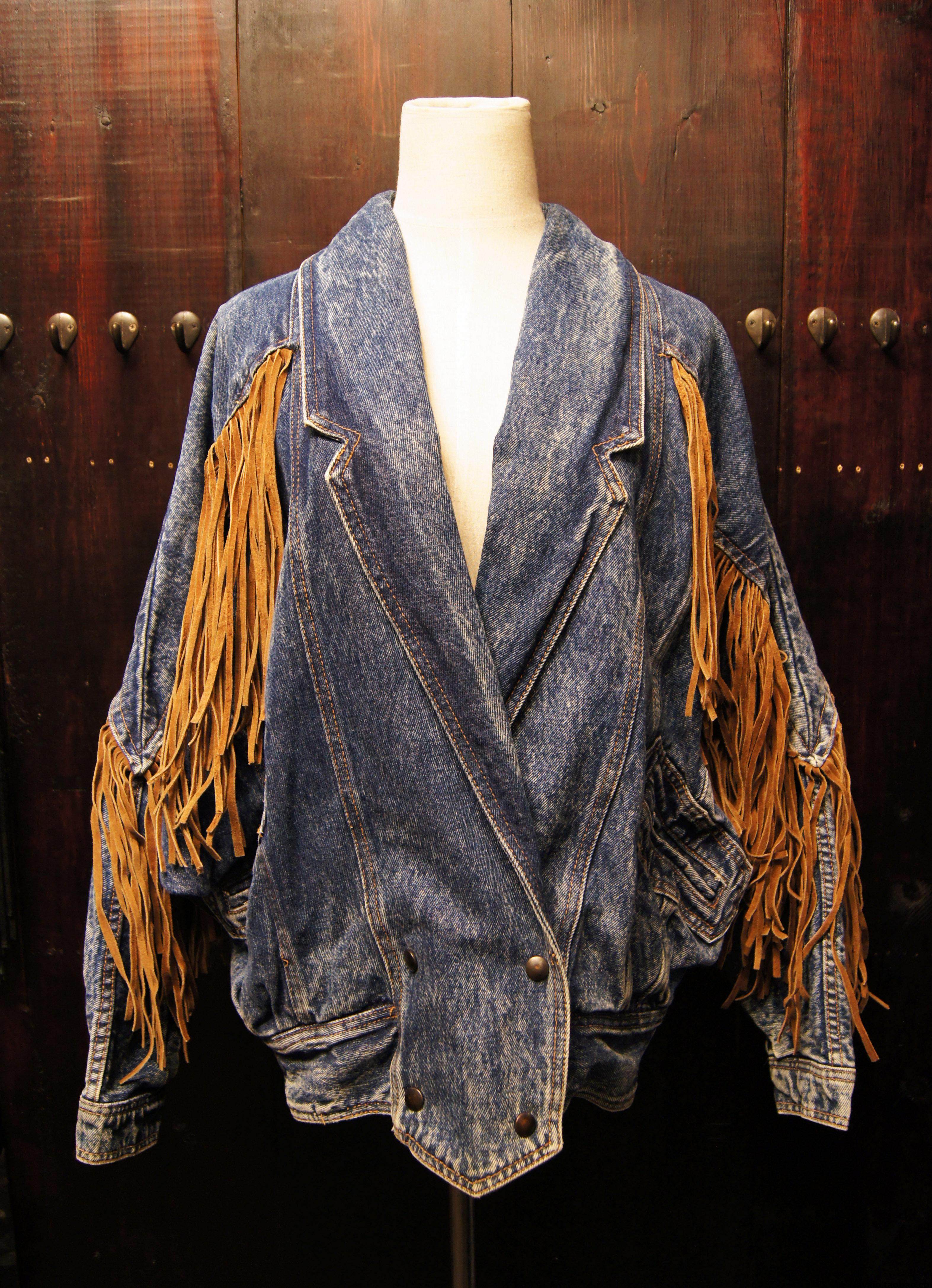 vintage美国西部流苏古着牛仔外套