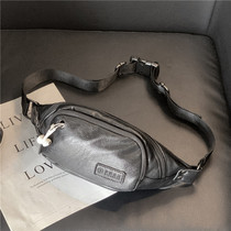 2022 new personality men's chest bag leather street tide men's shoulder bag new youth sports waist bag satchel
