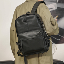 2022 Young Mens Bag New Double Shoulder Bag Brief Cortical Tide Mens Street Backpack College Student Bag Computer Bag