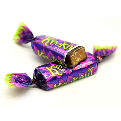 紫皮糖俄罗斯进口kdv巧克力味夹心糖2斤婚礼喜糖休闲零食网红糖果