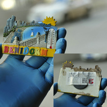 Ding Dong Tang World travel gift travel back sticker resin creative refrigerator sticker lone product Spain BENIDORM(B