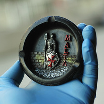 Ding Dong Tang World travel souvenir gift travel back sticker Resin creative lone Maltese Paladin Ashtray