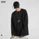 BJHG reckless fall layering sleeved T-shirt M primer coat tide ride the loose solid OVERSIZE BJHG reckless fall layering sleeved T-shirt M primer coat tide ride the loose solid OVERSIZE
