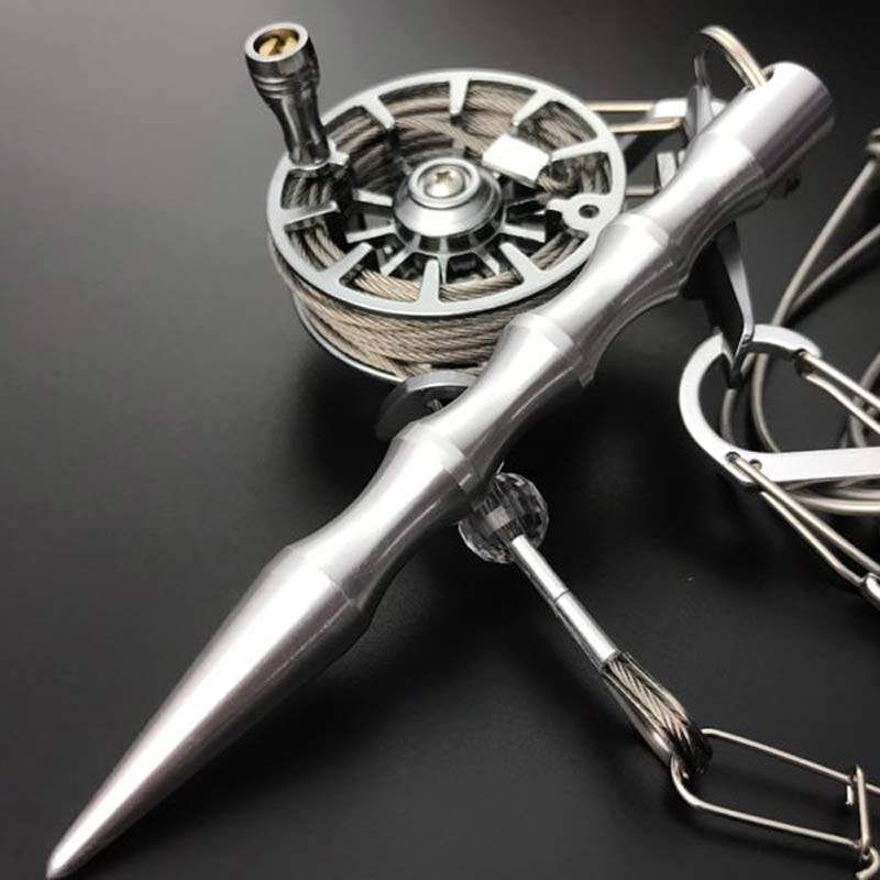 活鱼扣diy 不锈钢弹性夹鱼扣 路亚鱼锁控鱼器 便携活鱼扣锁鱼器_双氙