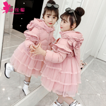 Girls cotton clothes 2021 new foreign style childrens winter clothes down cotton clothes girls thick Princess cotton padded jacket winter coat
