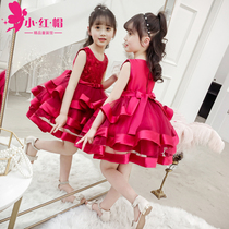 Princess dress girl dress summer birthday red dress summer little girl skirt super fairy childrens foreign summer dress