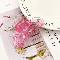 Large female plastic hairpin grab clip shower clip fashion all-match plate hairpin ponytail net red hairpin back of the head shaking sound