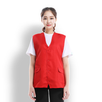 Volunteer vest custom advertising vest volunteer vest printing logo party member red publicity overalls custom-made
