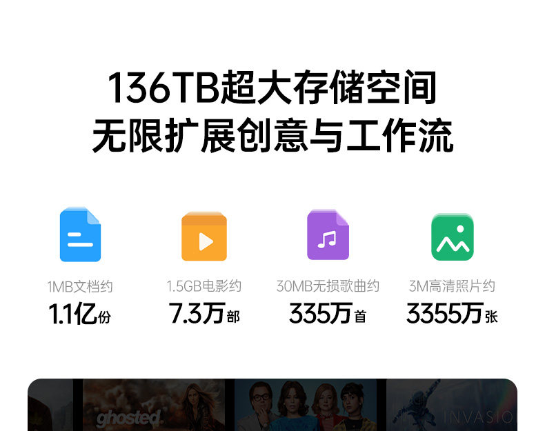 Система хранения данных NAS 绿联私有云dxp4800pro四盘位万兆nas家庭用nas网络存储主机服务器 Green/linking