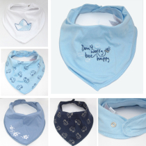 Autumn-winter style newborn baby pure cotton triangular towel baby double water towel solid shape triangular scarf circumference neck