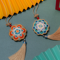 diy handmade material bag self-embroidered flower algae well embroidered perfume bag car hanging pocketbook safe for lovers Dunhuang