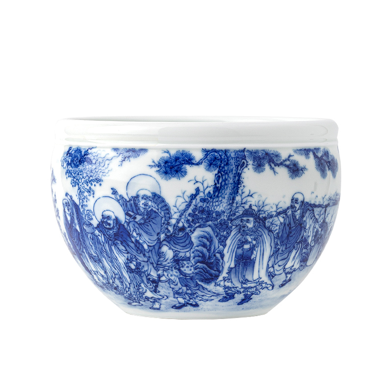 Eighteen Luo Hanjian jingdezhen hand - made ceramic tea wash in hot water tank water jar kung fu tea tea accessories