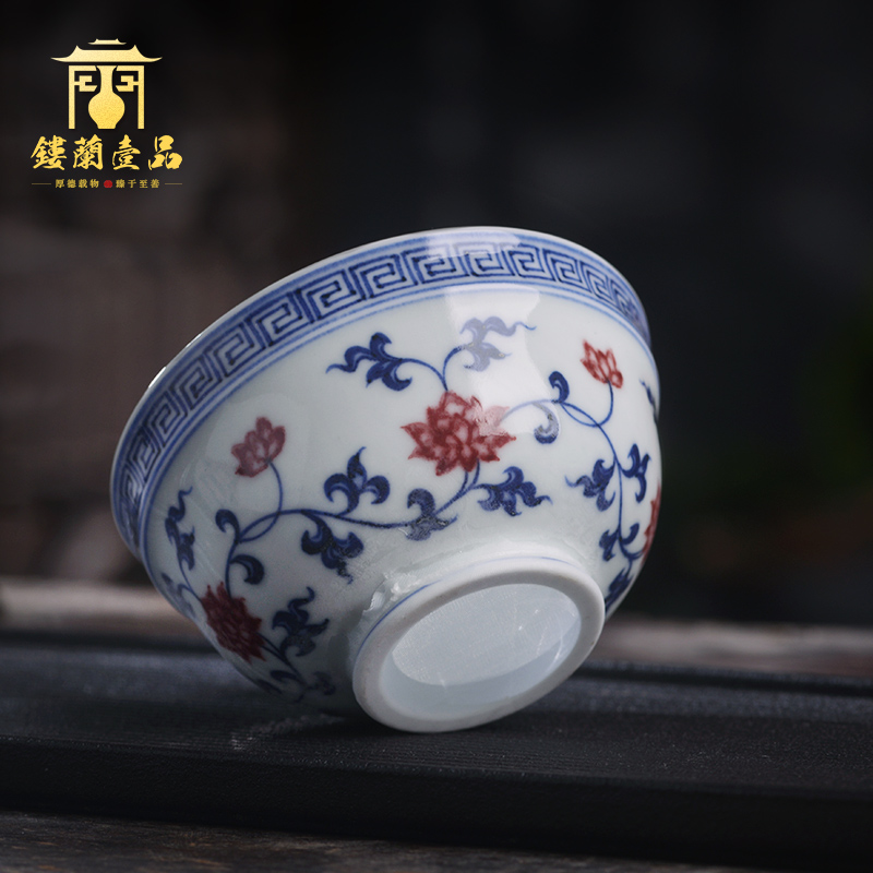 Jingdezhen ceramic hand - made porcelain youligong f fission tea tea filter screen mercifully tea tea accessories