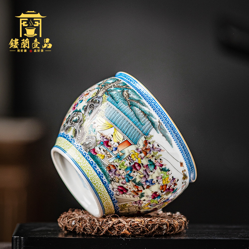 Jingdezhen ceramics hand - made pastel the ancient philosophers figure master cup large tea cup with personal single CPU name cup