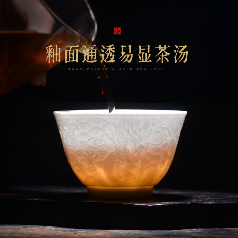 Jingdezhen ceramic its longfeng master cup single cup tea cups kung fu tea set personal gift cup small bowl