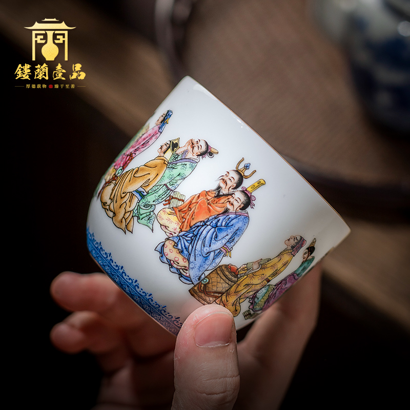 Jingdezhen ceramic figure all hand - made Confucius would master cup sample tea cup single cup play kung fu tea cups