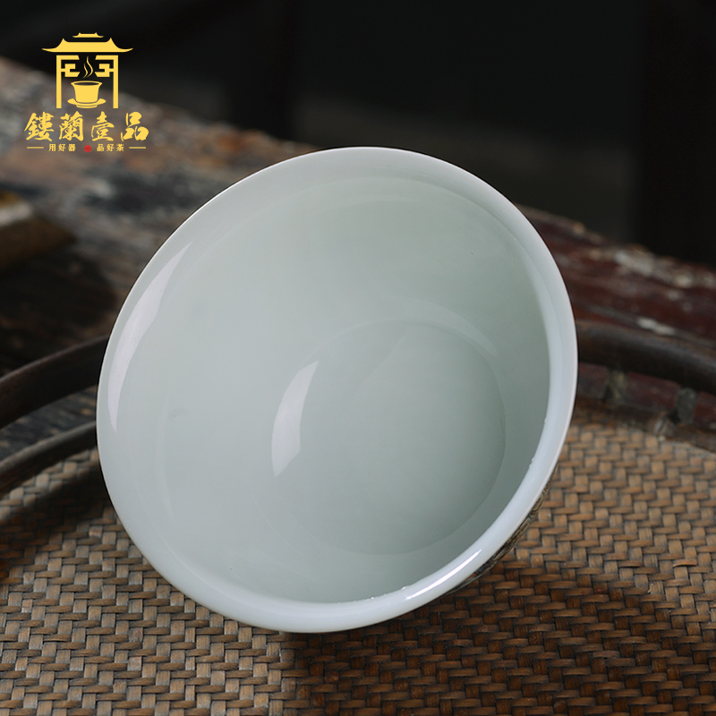 Jingdezhen ceramic color all hand ancient west park, the chart only two to three large tureen kung fu tea bowl