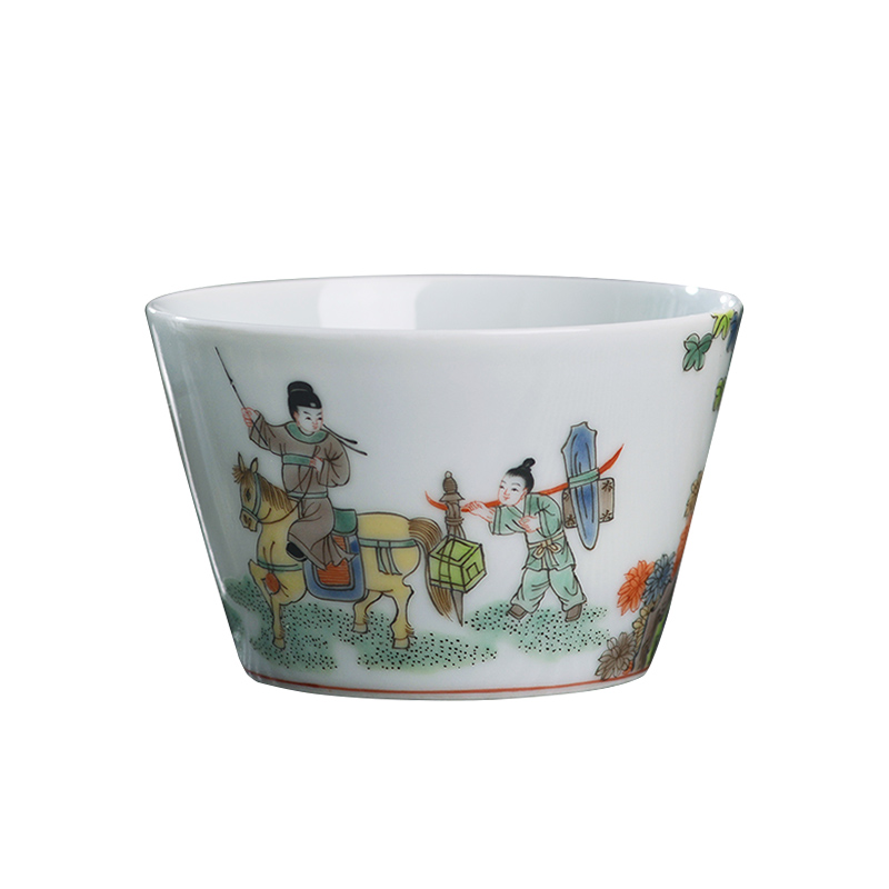 Jingdezhen ceramic hand - made colors) highest master cup tea single CPU kunfu tea, personal use