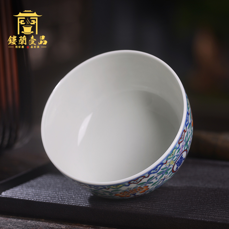 Arborist kernel color bucket stays in the master cup of jingdezhen ceramic hand - made all single CPU kung fu tea tea cup