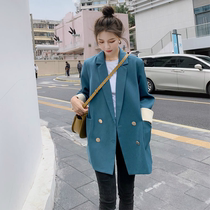 MAJE KARA Spring Autumn Fried Street Little Suit Jacket Spring Leisure Inn Wind Easy double-row buttoned western suit blouse