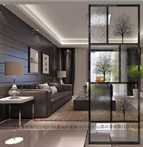 Art Glass Screen Xuanguan Partition Brief Stylish Dry Wet Zone Isolated Modern Extremely Simple Light Extravagant Style Crystal Drill