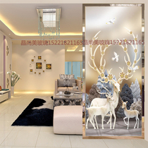 Art Glass Partition Living Room Frosted Light Transmission Screen Eu Style Entrance to the family Shoes Cabinet TV Background Wall Fat Cairoe
