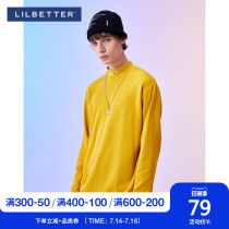 Lilbetter long-sleeved t-shirt mens fashion brand 2021 spring and autumn natural high texture inside mens base shirt LB