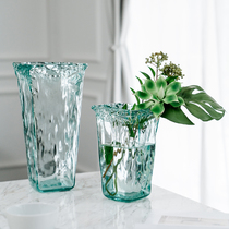 Spain imported transparent crystal handmade glass vase Nordic living room flower arrangement table large flower device