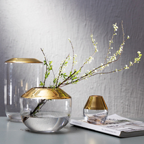 Britain imported LSA Nordic vase ornaments living room flower arrangement dining table European modern simple glass transparent luxury