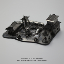 Clockwork boring a piece of Suizhou garden to play with little bridge flowing water home 3D metal puzzle