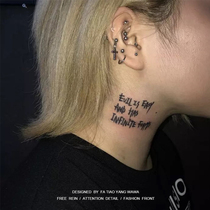 Clockwork Home Dark English Letter Tattoo Sticker