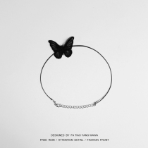 Clockwork Home Cold Butterfly Necklace