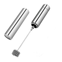 Stainless steel handheld electric milk beater Milk foam beater Single-layer double-layer three-layer nipple with cover